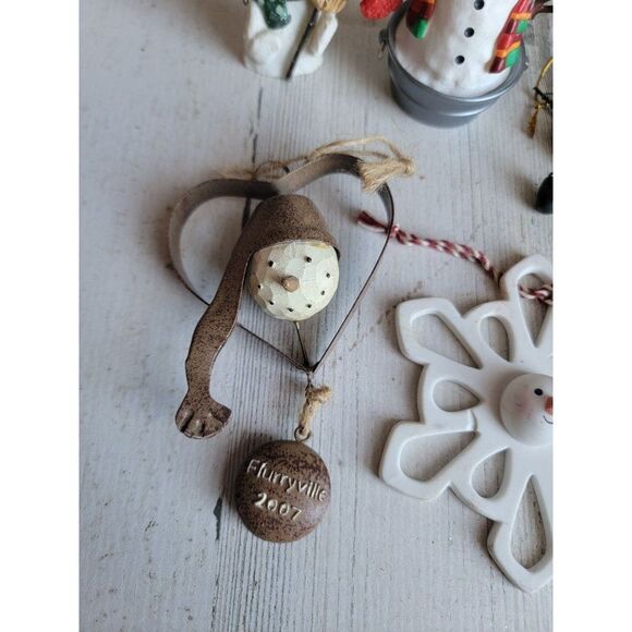 Snowflake snowman heart Arctic bucket variety ornament Xmas - Picture 2 of 10